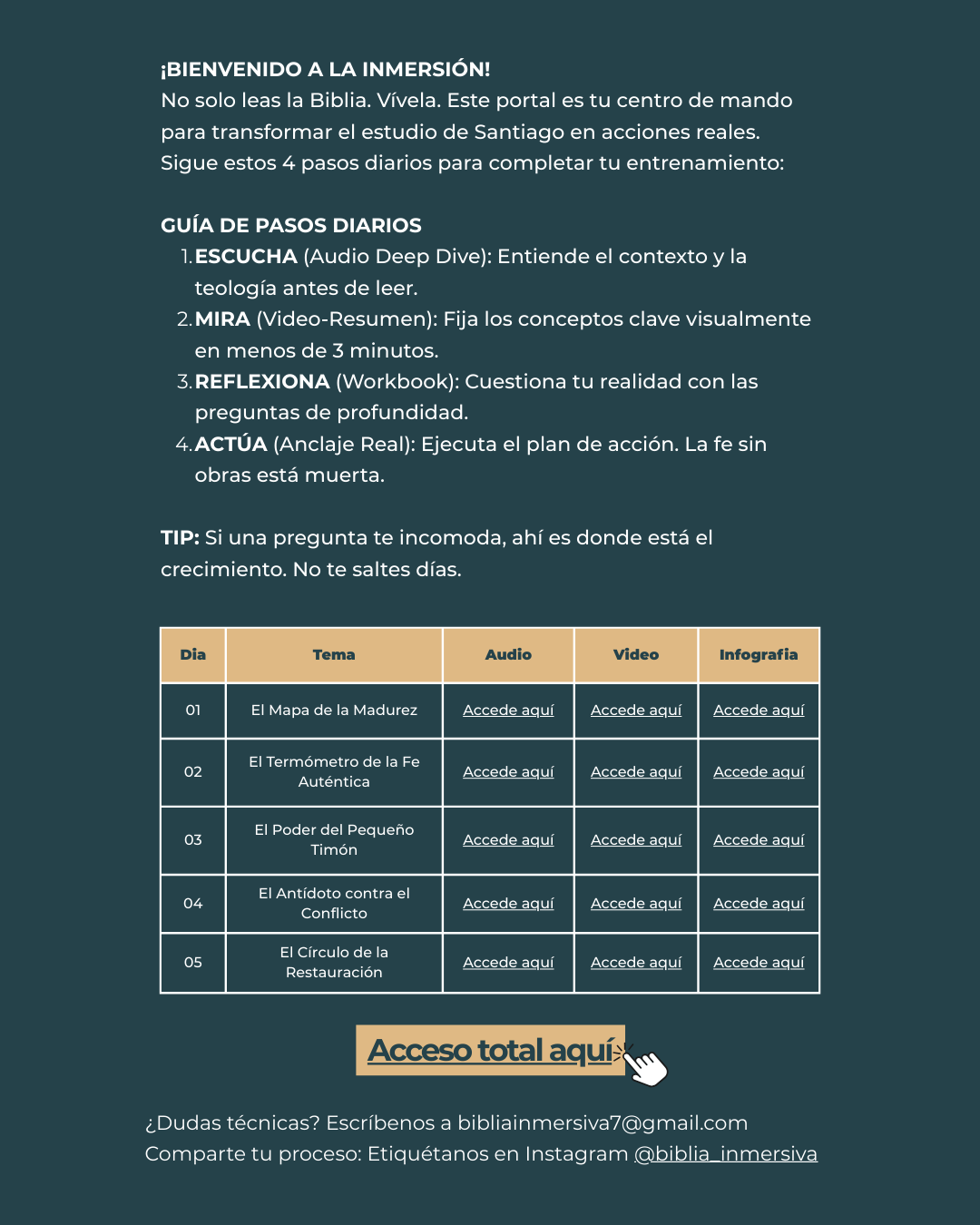 Estudio Inmersivo de la Epístola de Santiago